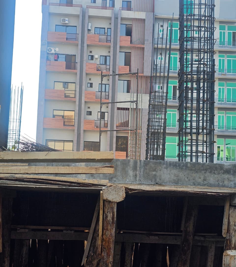 Column reinforcement and casting for Slab 2 at AL ASIF TOWERS site